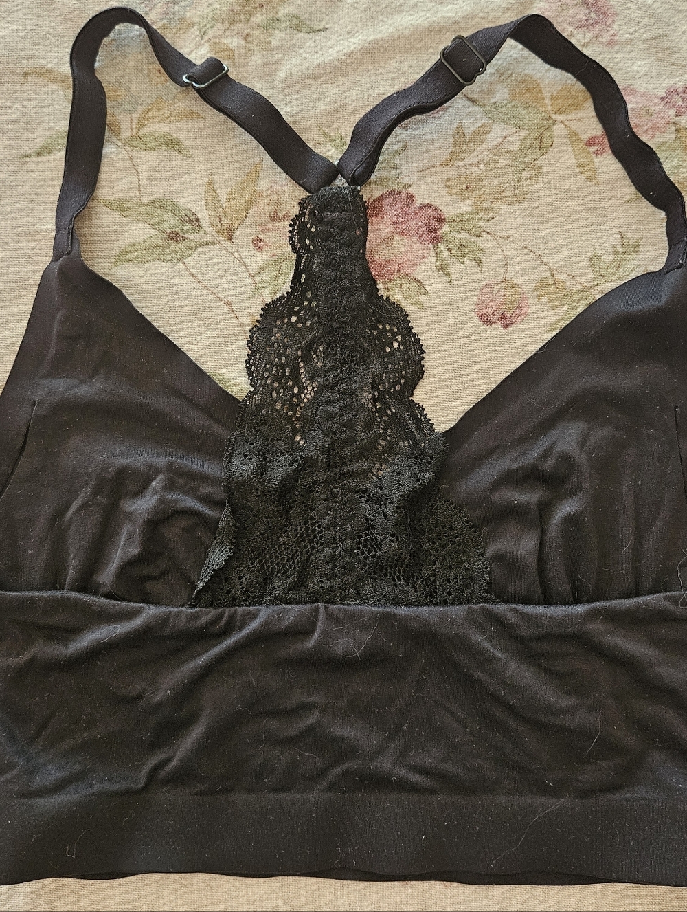 Soma Black Enbliss Lace Racerback Bralette Sz S